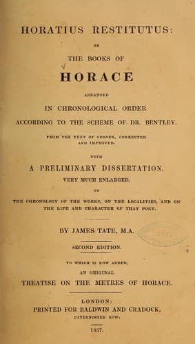 Tapa de Horatius restitutus