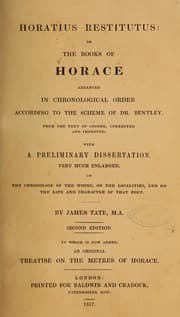 Tapa de Horatius restitutus