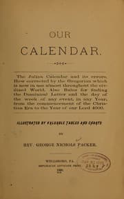 Tapa de Our calendar