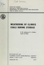 Tapa de Weathering of Illinois coals during storage