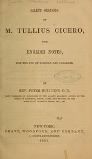 Tapa de Select orations of M. Tullius Cicero