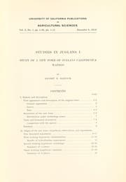 Tapa de Studies in Juglans