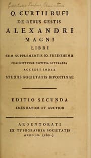 Tapa de De rebus gestis Alexandri Magni libri superstites