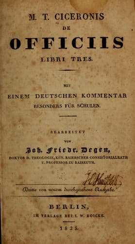 Tapa de De officiis libri tres