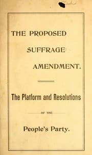 Tapa de The proposed suffrage amendment