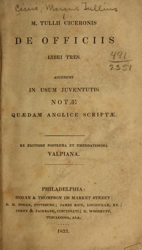 Tapa de De officiis libri tres