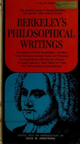 Tapa de Berkeley's Philosophical writings.