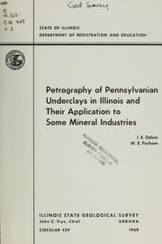 Tapa de Petrography of Pennsylvanian underclays in Illinois and their application to some mineral industries