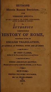 Tapa de Historiae romanae breviarium cum versione anglica ...