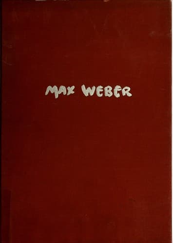 Tapa de Max Weber