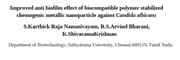 Tapa de Improved anti biofilm effect of biocompatible polymer stabilized chemogenic metallic nanoparticle against Candida albicans