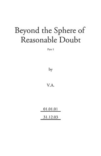 Tapa de Beyond the Sphere of Reasonable Doubt