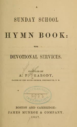 Tapa de A Sunday school hymn book