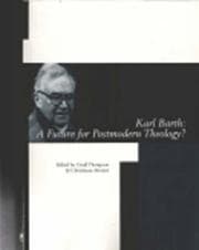 Tapa de Karl Barth, a future for postmodern theology?