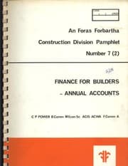 Tapa de Finance for Builders - Annual Accounts