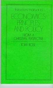 Tapa de Instructor's manual to Economics