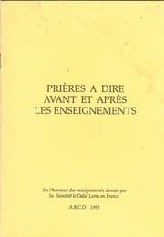 Tapa de Prieres a dire avant et apres les enseignements