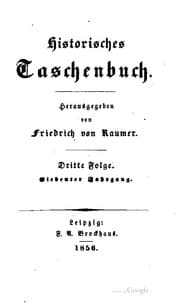 Tapa de Historisches Taschenbuch