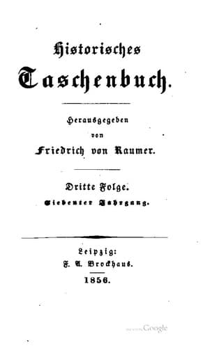 Tapa de Historisches Taschenbuch