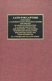 Tapa de Latin for Lawyers. Containing I