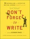 Tapa de Don't forget to write for the secondary grades