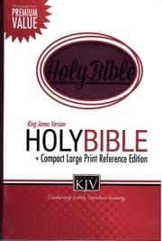 Tapa de KJV Holy Bible Compact Large Print Reference Edition-Burgundy