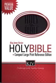 Tapa de KJV Holy Bible Compact Large Print Reference Edition-Black