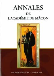 Tapa de ANNALES DE L'ACADEMIE DE MACON Cinquième Série - Tome 2 - Travaux 2008