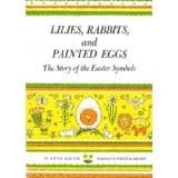 Tapa de Lilies, rabbits, and painted eggs