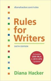 Tapa de Rules for Writers with 2009 MLA and 2010 APA Updates / Edition 6