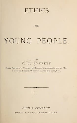 Tapa de Ethics for Young People
