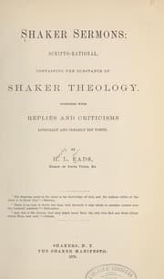 Tapa de Shaker sermons, scripto-rational