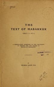 Tapa de The text of Habakkuk, Chap. I, I-II, 4.