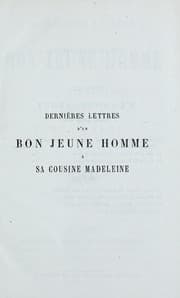 Tapa de Dernieres lettres d'un bon jeune homme a sa cousine Madeleine