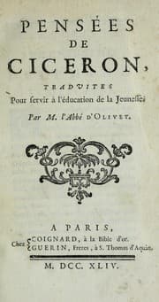 Tapa de Pensees de Ciceron