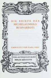 Tapa de Die briefe des Michelagniolo Buonarroti