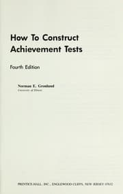 Tapa de How to construct achievement tests