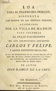 Tapa de Loa para el teatro del Principe