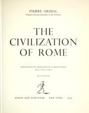 Tapa de The civilization of Rome