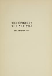 Tapa de The Shores of the Adriatic, the Italian Side: An Architectural and Archæological Pilgrimage