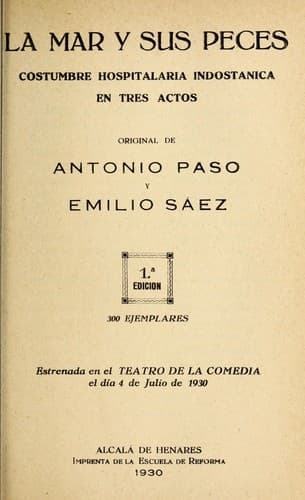 Tapa de La mar y sus peces