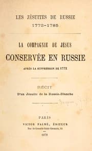 Tapa de Les Jésuites de Russie, 1772-1785