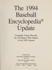 Tapa de The 1994 Baseball Encyclopedia Update