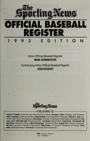 Tapa de Official Baseball Register, 1993