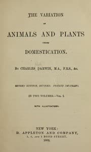 Tapa de The variation of animals and plants under domestication