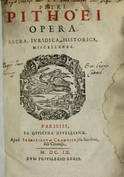 Tapa de Petri Pithoei Opera, sacra, iuridica, historica, miscellanea