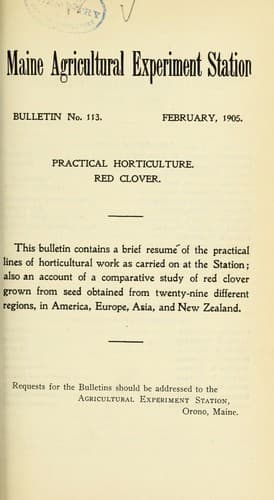 Tapa de Practical horticulture ; Red Clover