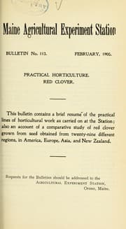 Tapa de Practical horticulture ; Red Clover