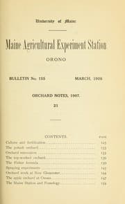 Tapa de Orchard notes, 1907