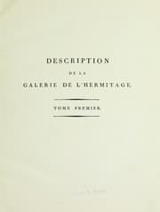 Tapa de Galerie de l'Ermitage